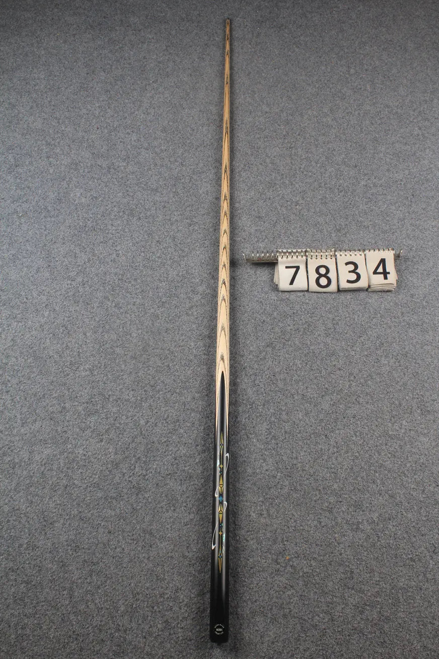 1 piece ash inlay english pool cue #7834 WOODS CUES