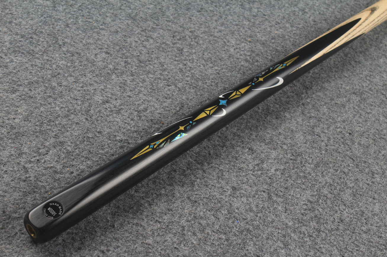 1 piece ash inlay english pool cue #7834 WOODS CUES