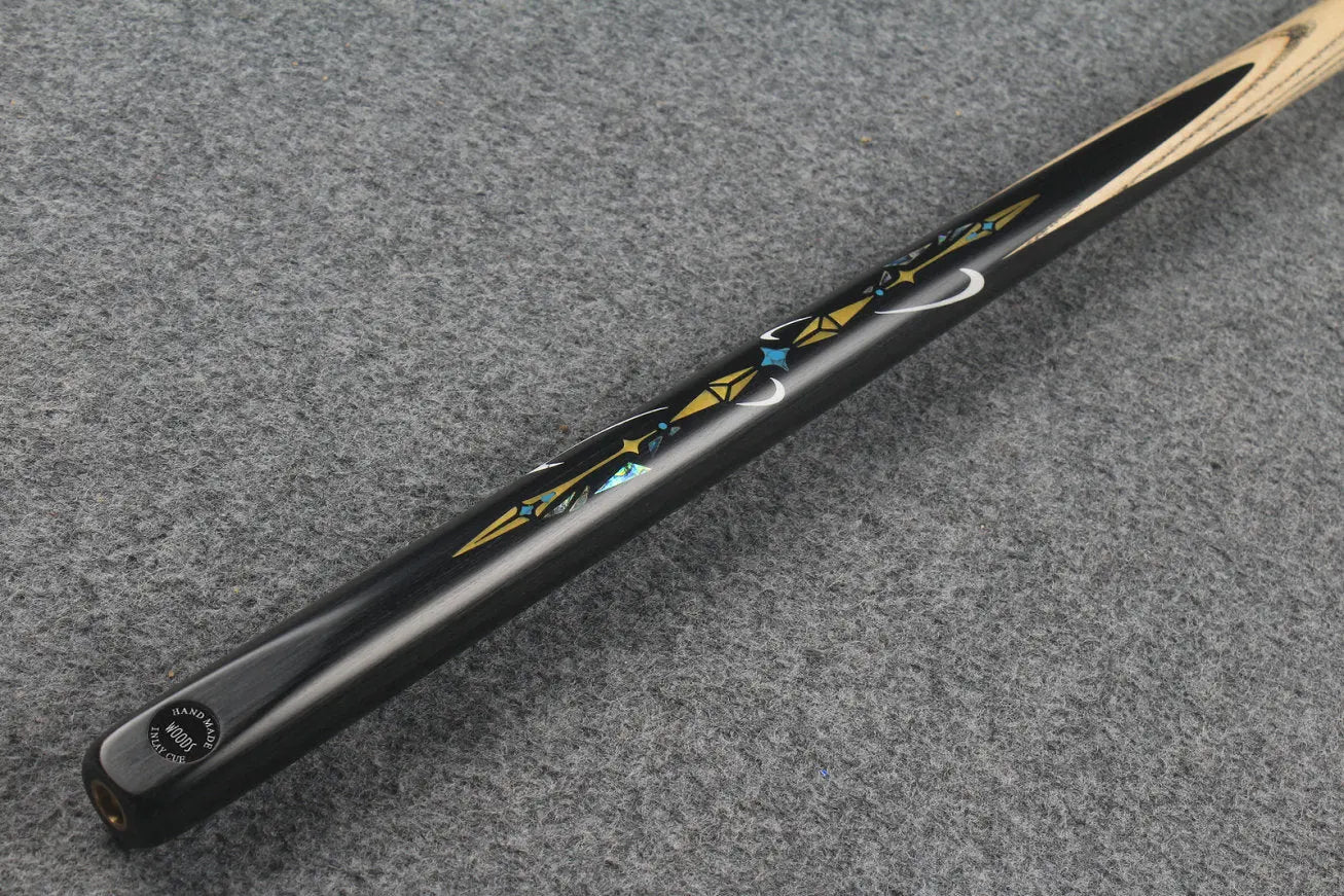 1 piece ash inlay english pool cue #7834 WOODS CUES