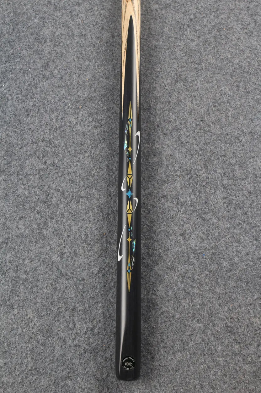 1 piece ash inlay english pool cue #7834 WOODS CUES