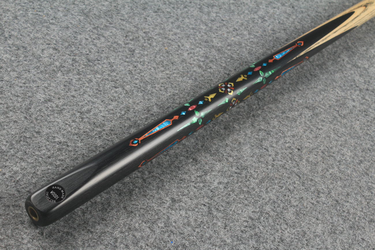 1 piece ash inlay english pool cue #7835 WOODS CUES