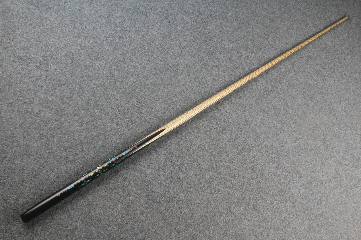1 piece ash inlay english pool cue #7835 WOODS CUES