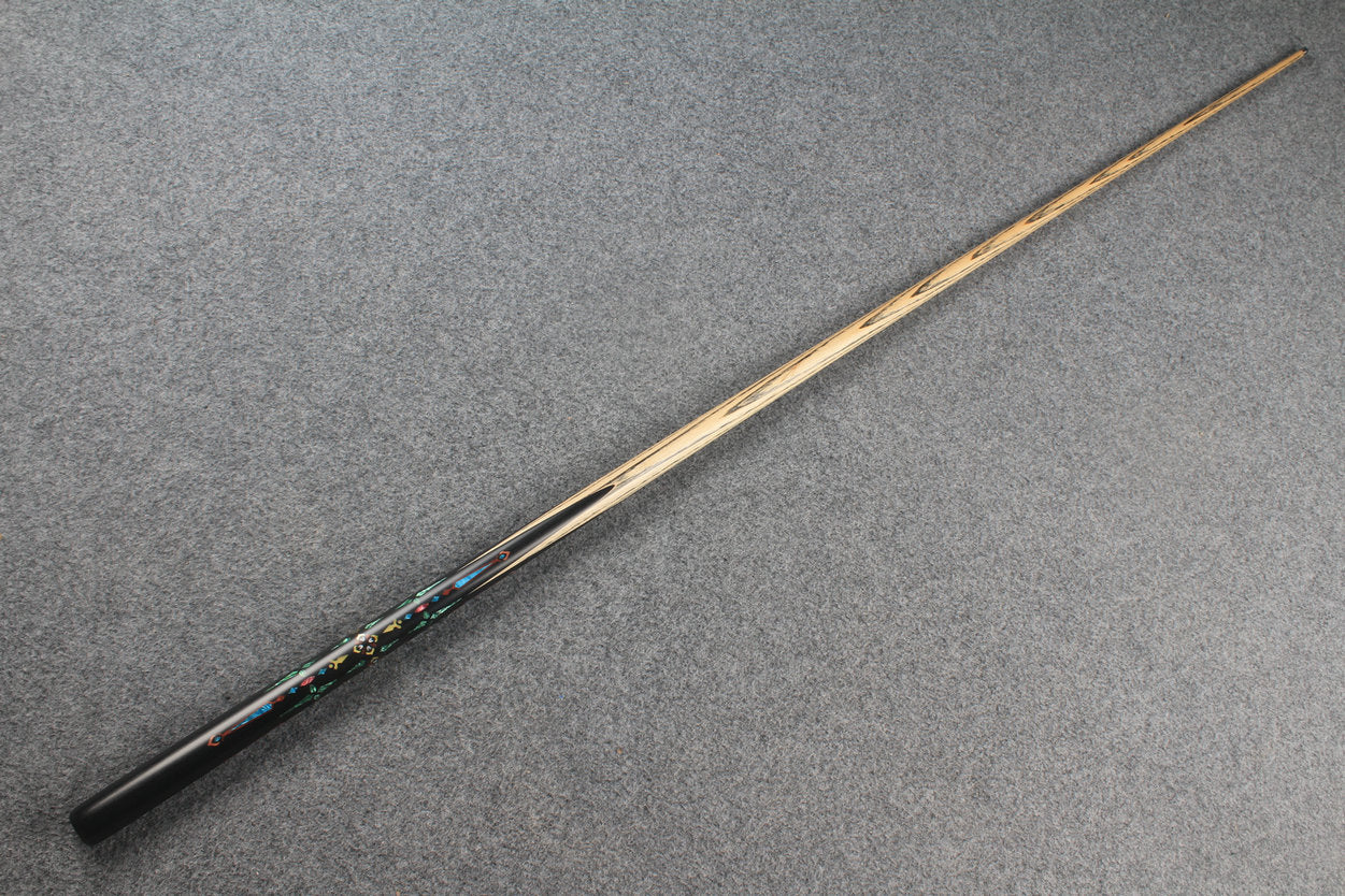 1 piece ash inlay english pool cue #7835 WOODS CUES