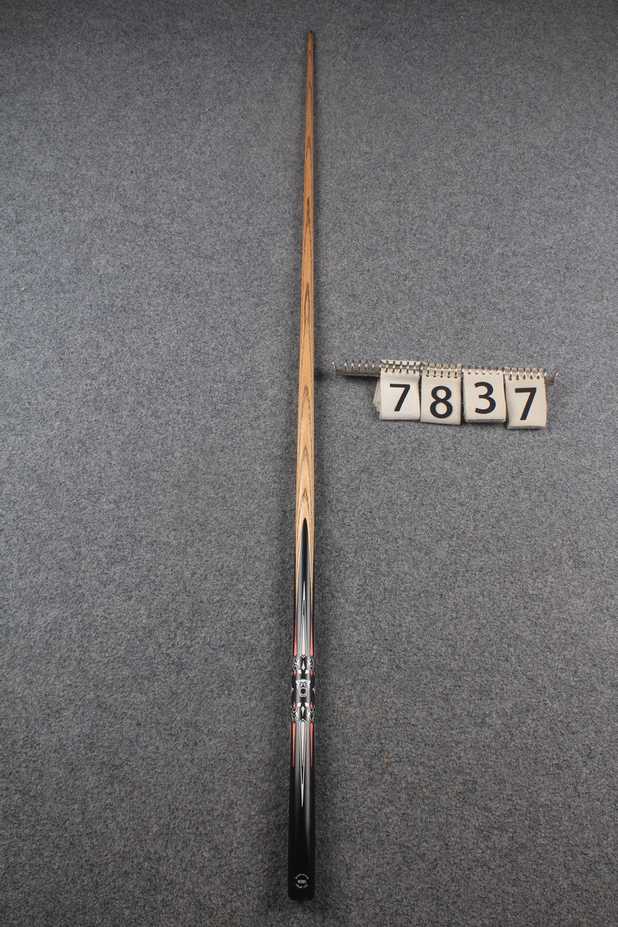 1 piece ash inlay english pool cue #7837 WOODS CUES