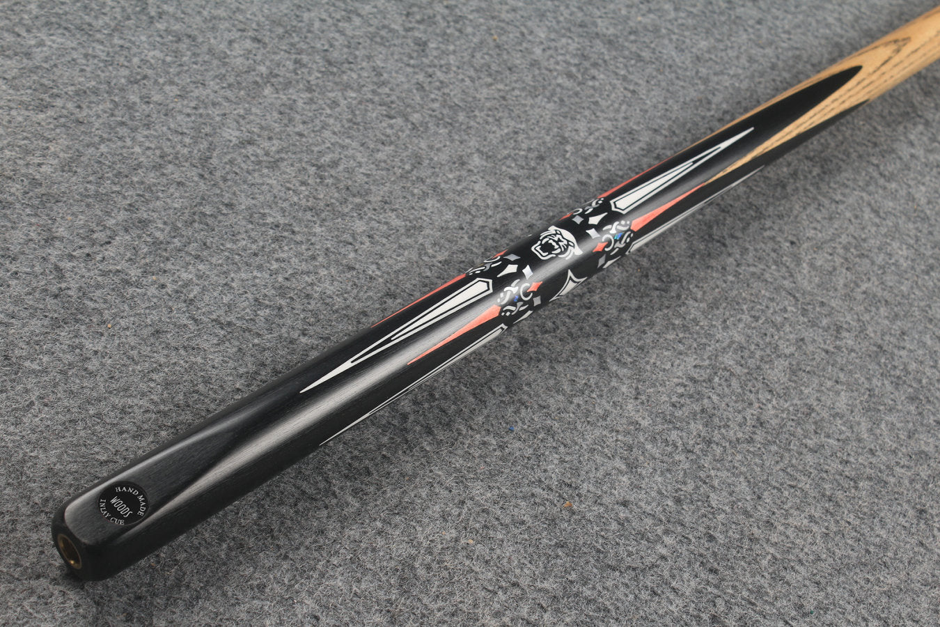 1 piece ash inlay english pool cue #7837 WOODS CUES