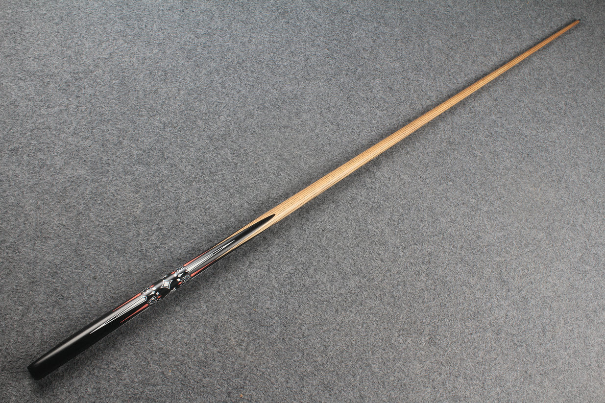 1 piece ash inlay english pool cue #7837 WOODS CUES