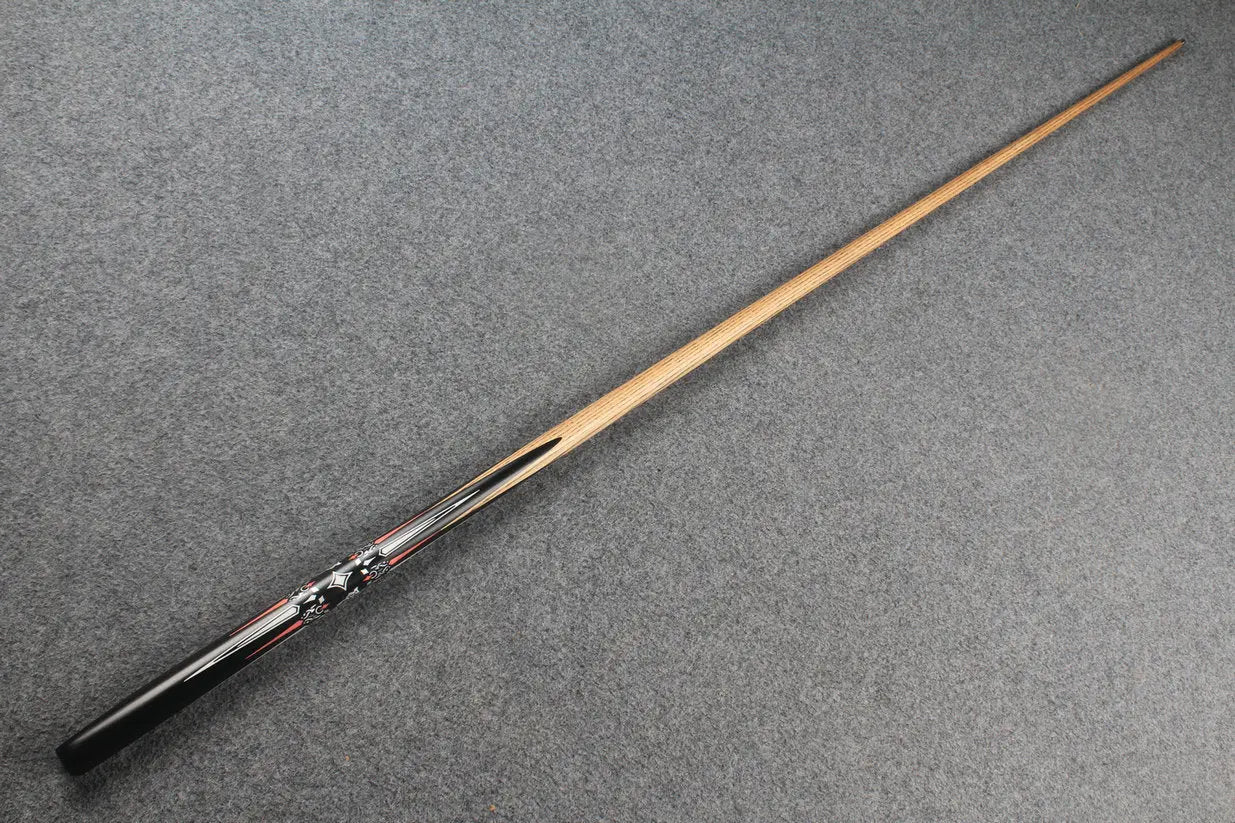 1 piece ash inlay english pool cue #7837 WOODS CUES