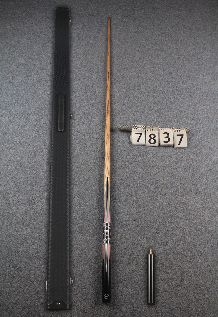 1 piece ash inlay english pool cue #7837 WOODS CUES