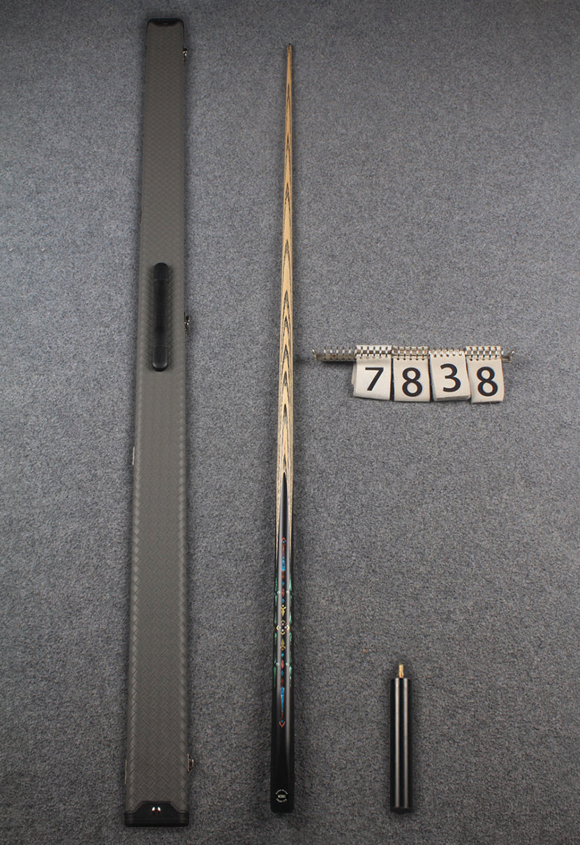 1 piece ash inlay english pool cue #7838 WOODS CUES