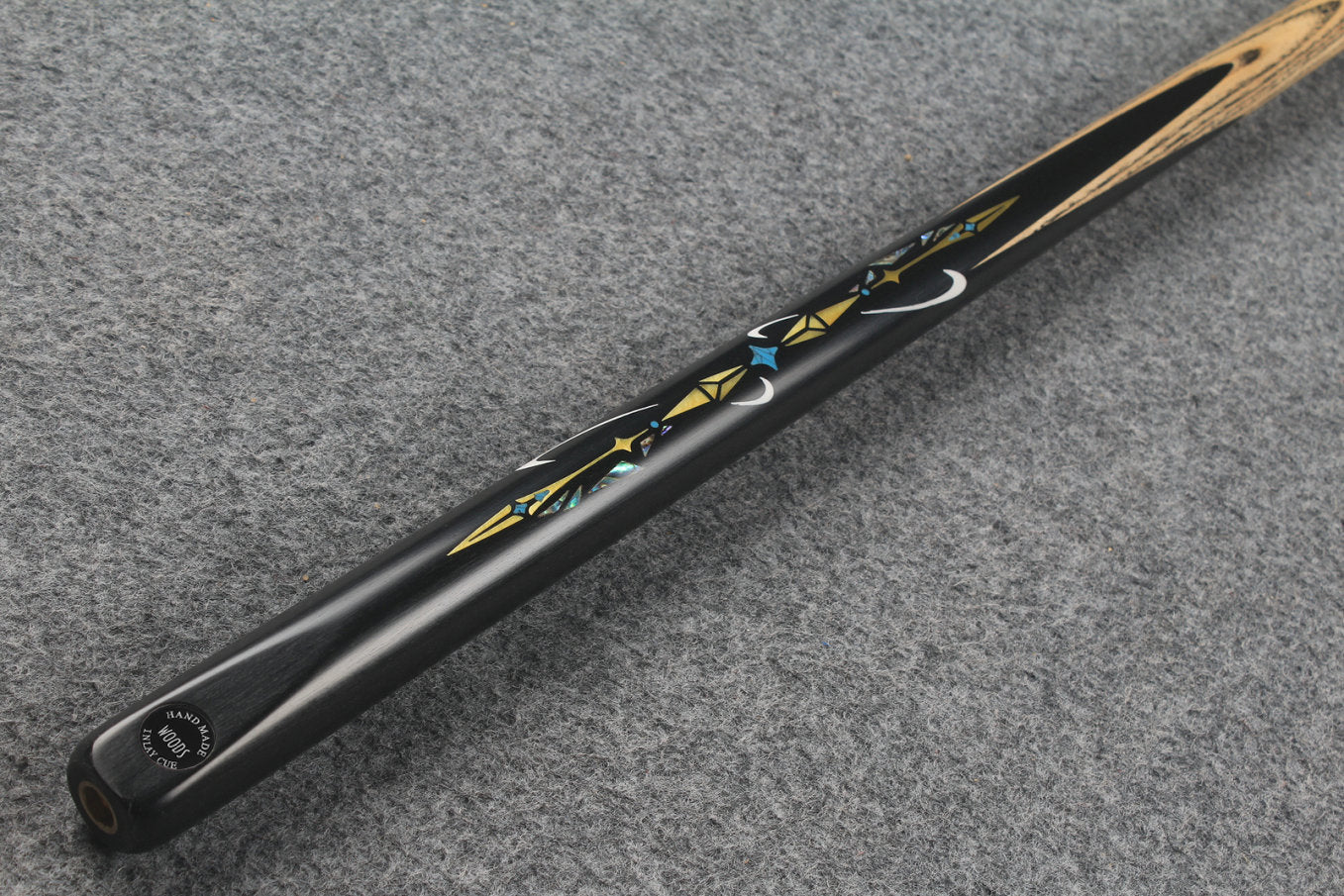 1 piece ash inlay english pool cue #7839 WOODS CUES