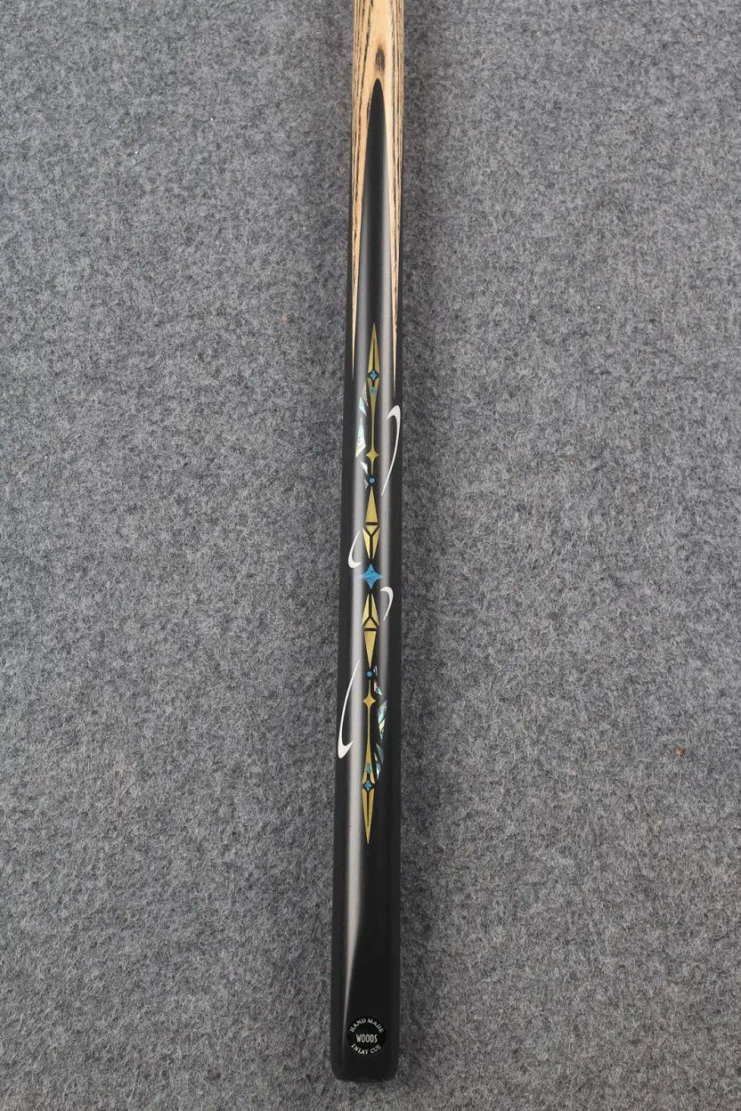 1 piece ash inlay english pool cue #7839 WOODS CUES