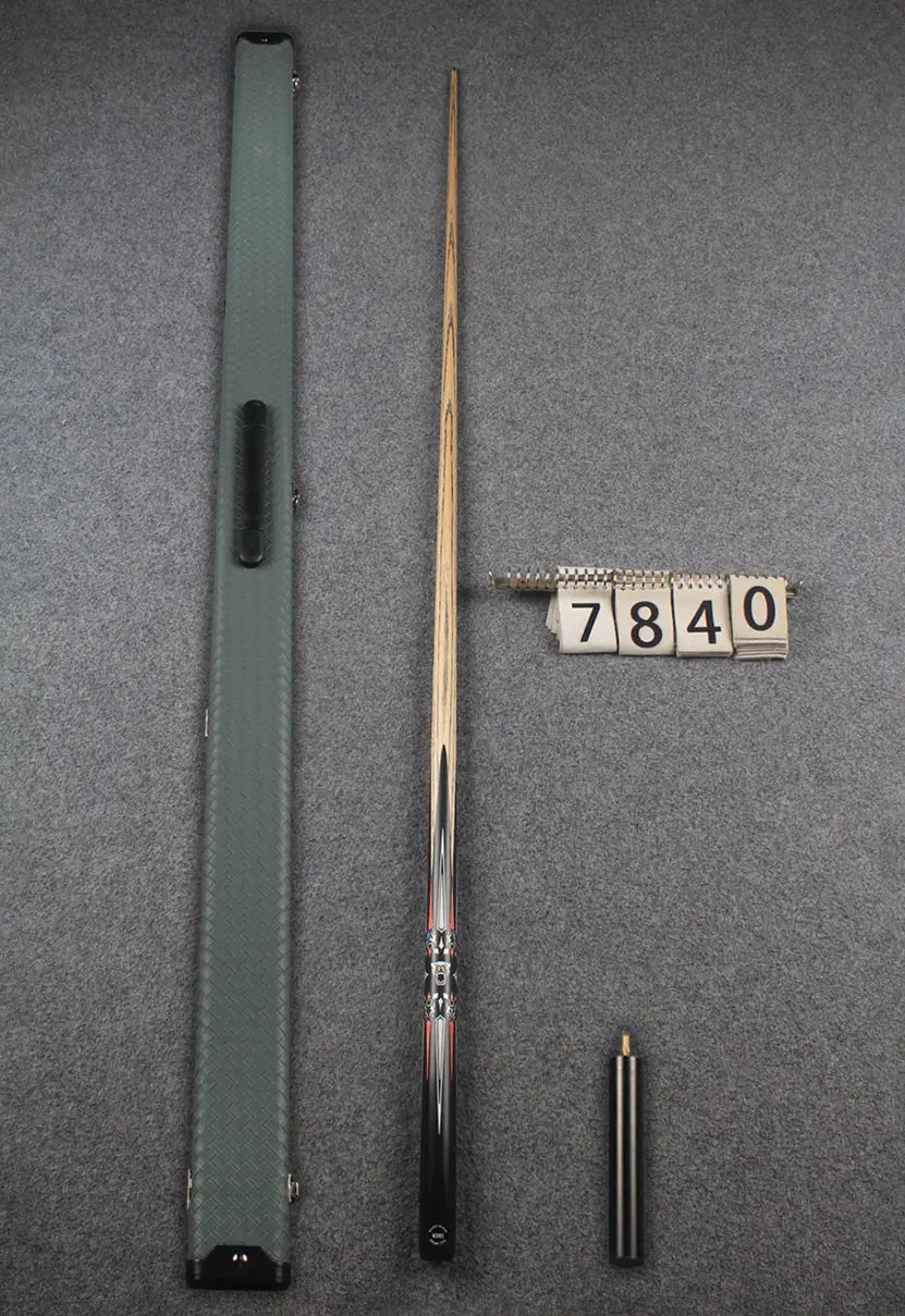 1 piece ash inlay english pool cue #7840 WOODS CUES