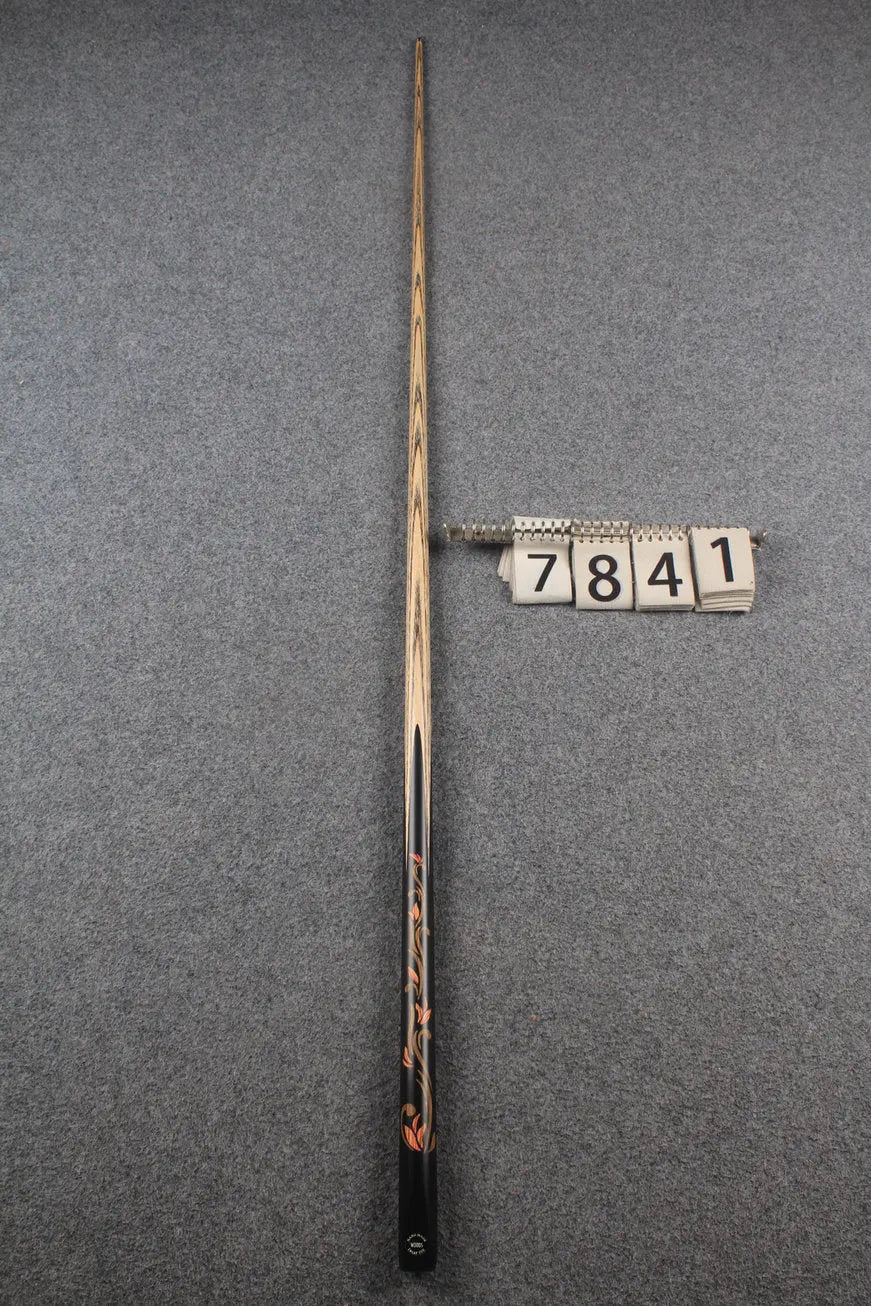1 piece ash inlay english pool cue #7841 WOODS CUES