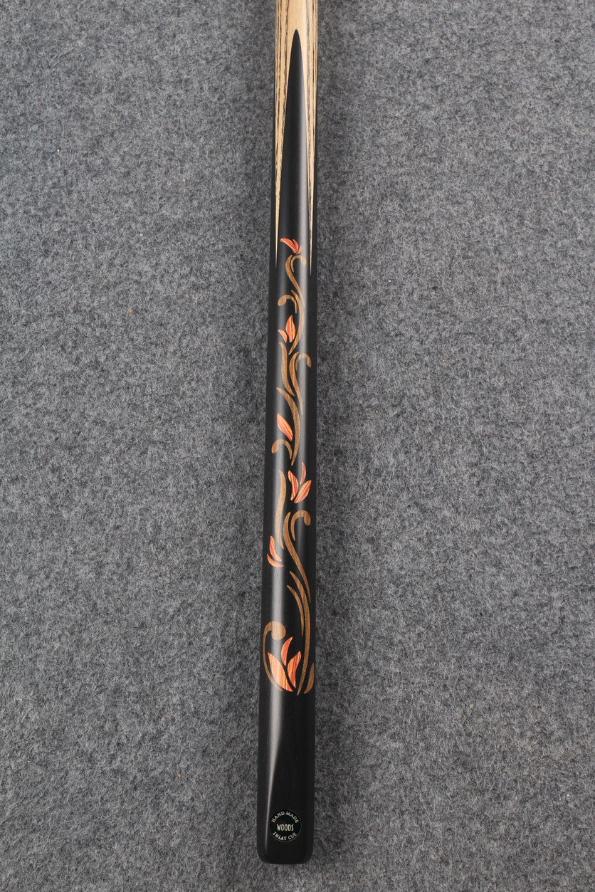 1 piece ash inlay english pool cue #7841 WOODS CUES