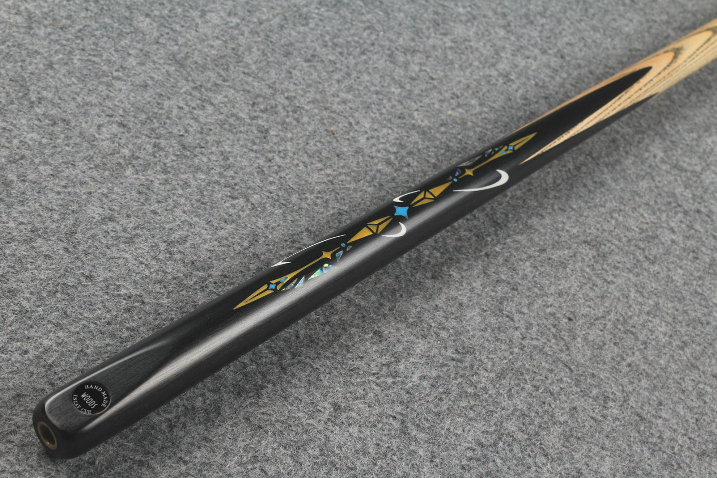 1 piece ash inlay english pool cue #7842 WOODS CUES
