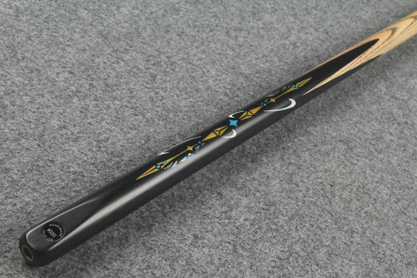 1 piece ash inlay english pool cue #7842 WOODS CUES