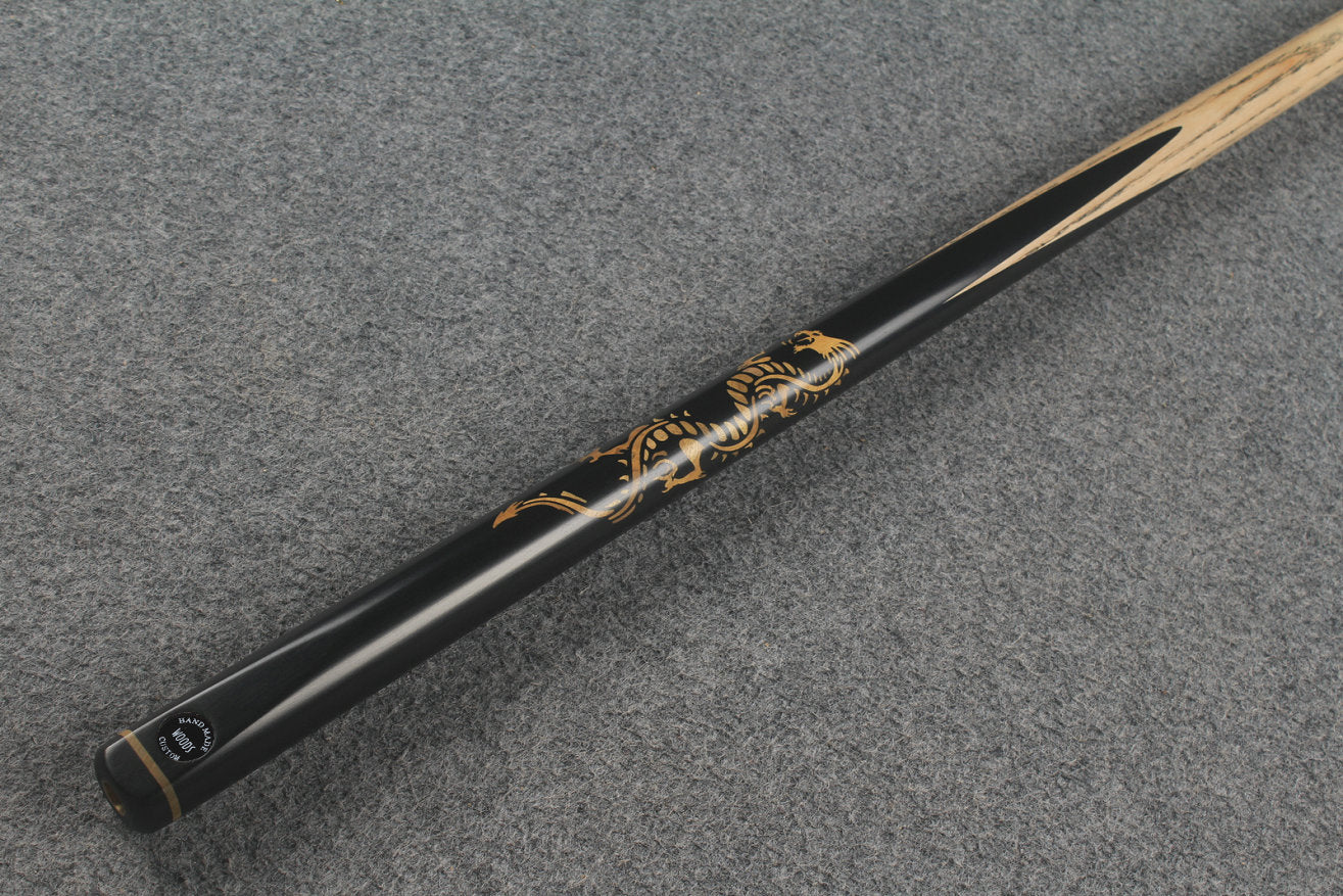 1 piece ash inlay chinese 8 ball pool cue #9645 woods custom cue WOODS CUES
