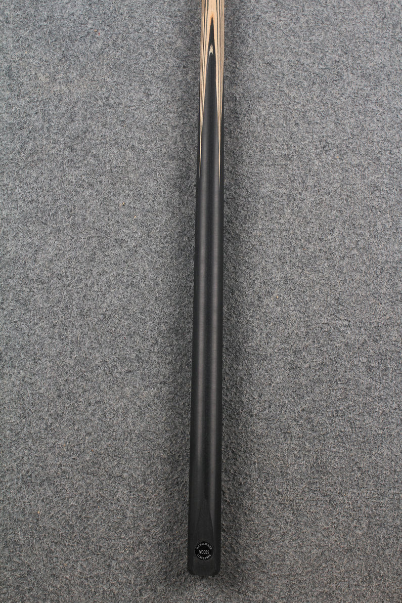 1-Piece black wood butt English Pool cue -8.5mm Tip WOODS CUES