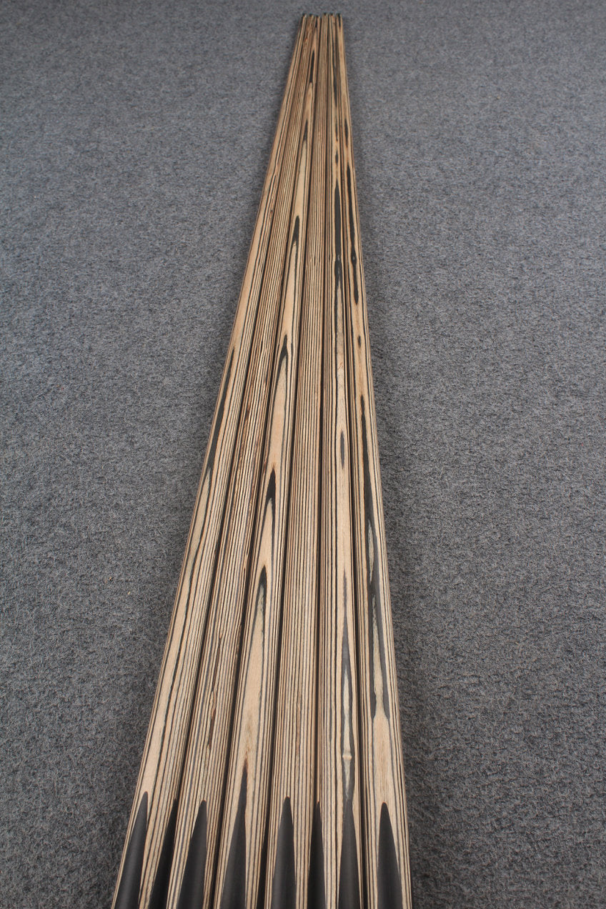 1-Piece black wood butt English Pool cue -8.5mm Tip WOODS CUES