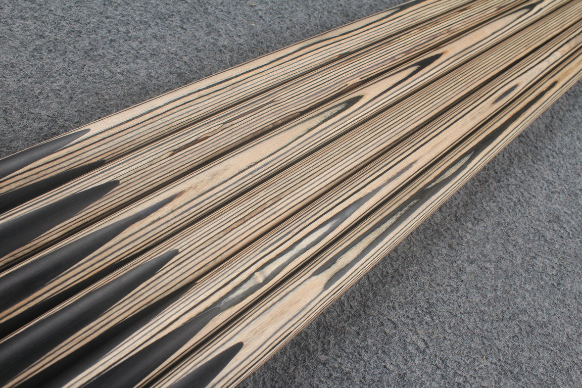 1-Piece black wood butt English Pool cue -8.5mm Tip WOODS CUES