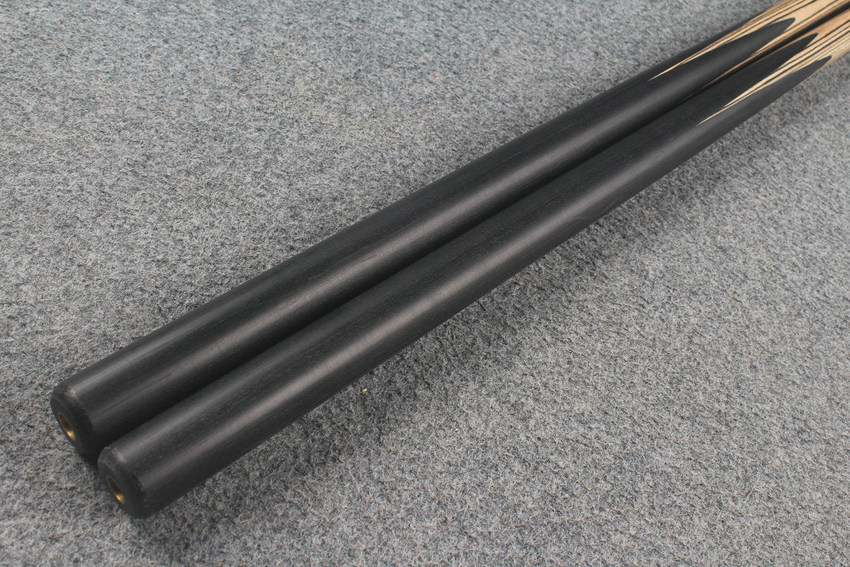 1-Piece black wood butt English Pool cue -8.5mm Tip WOODS CUES