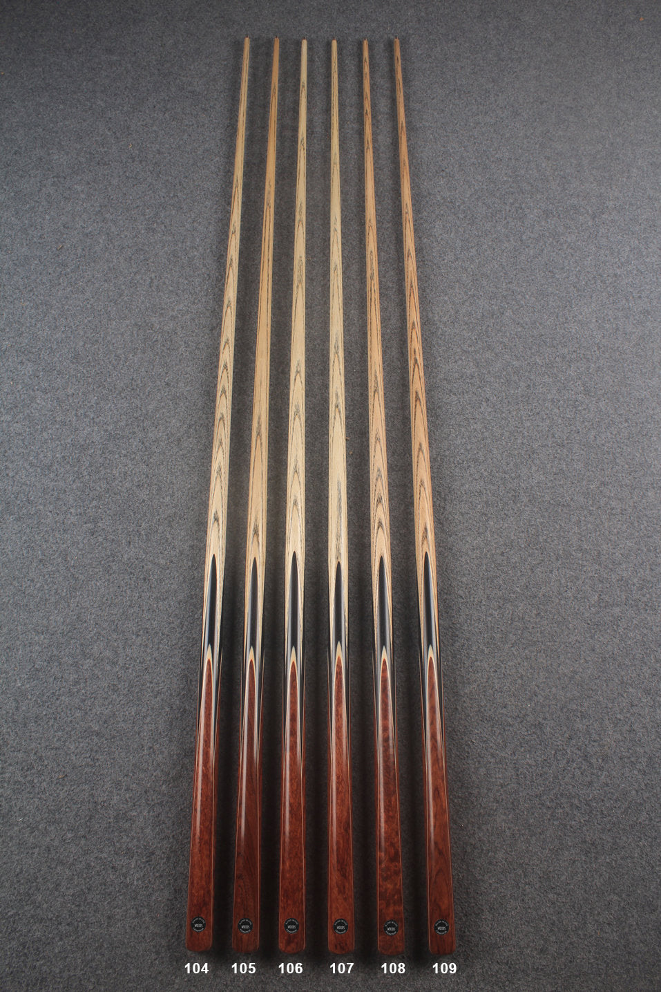 1 piece ash snooker cue # 104- # 109