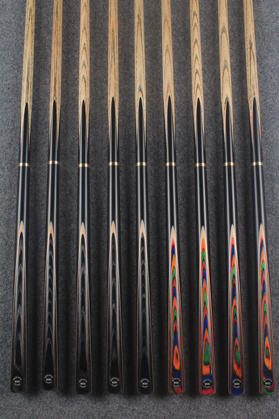 3/4 ash 49.5'' junior cue # 283 - # 291 WOODS CUES
