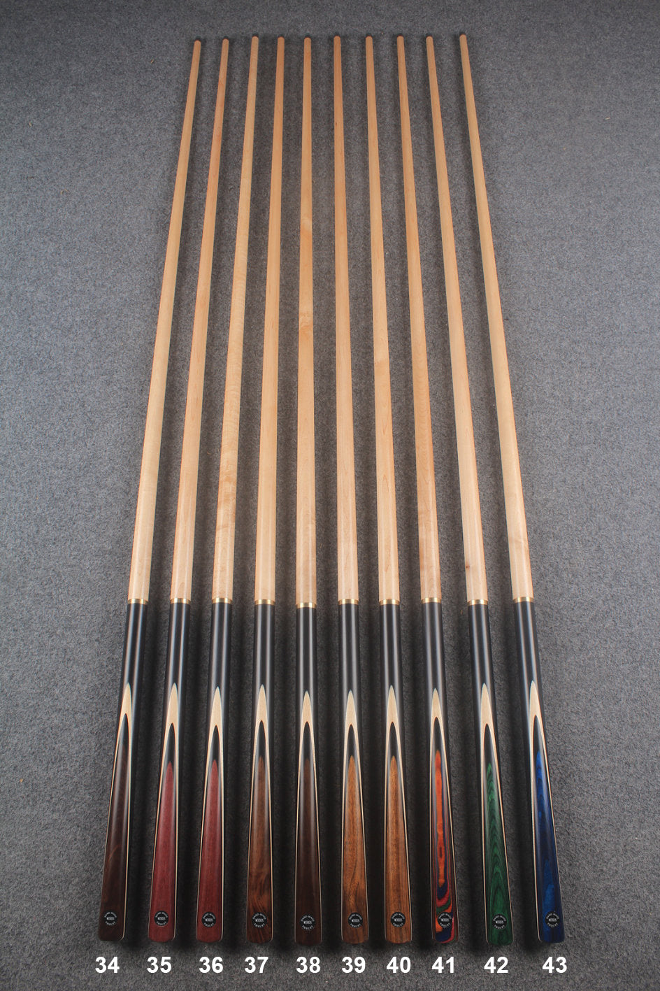 3/4 maple chinese 8 ball pool cue / break cue #34 - #43 WOODS CUES