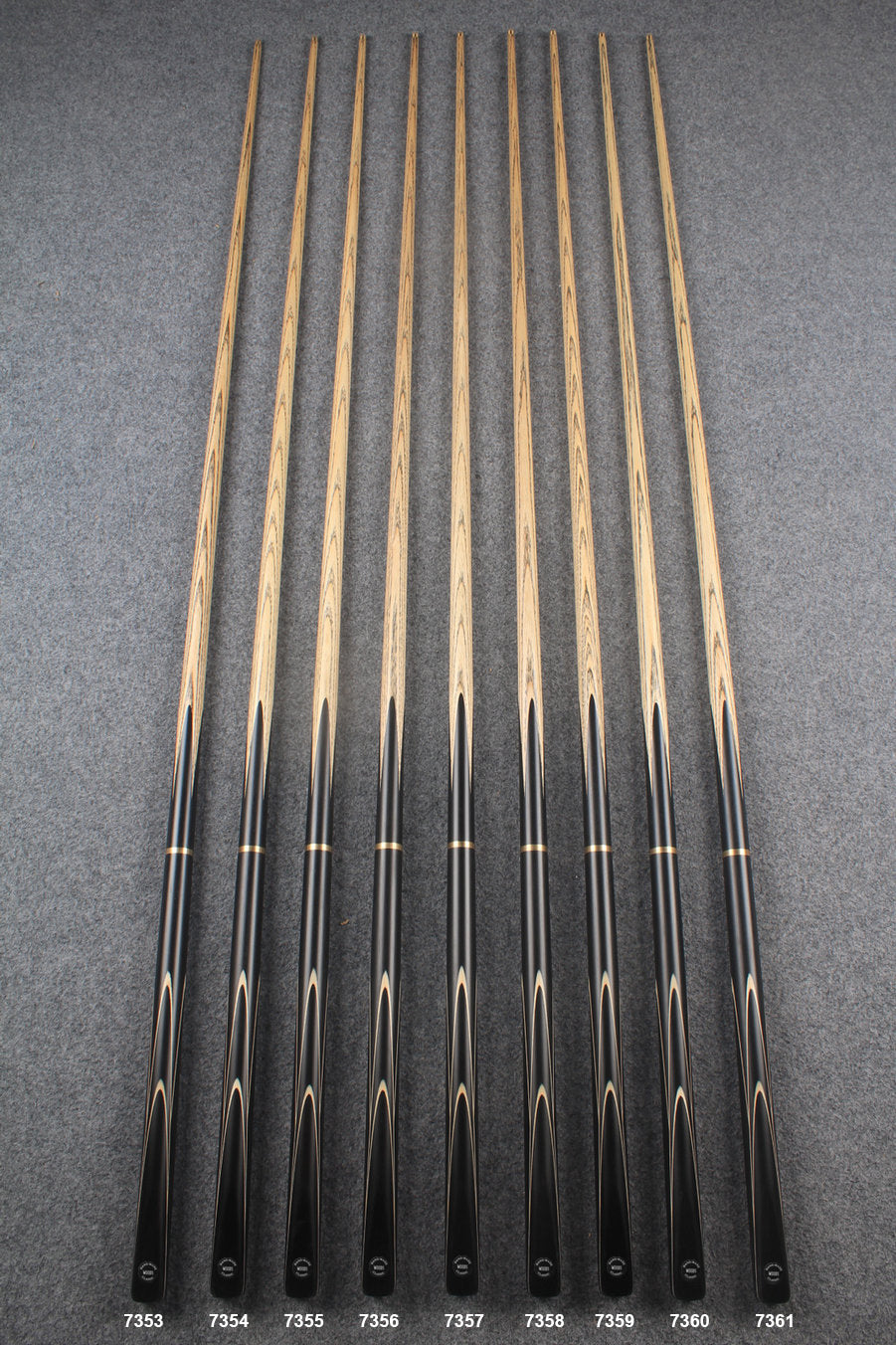 3/4 ash 59'' snooker cue #7353 - #7361 WOODS CUES
