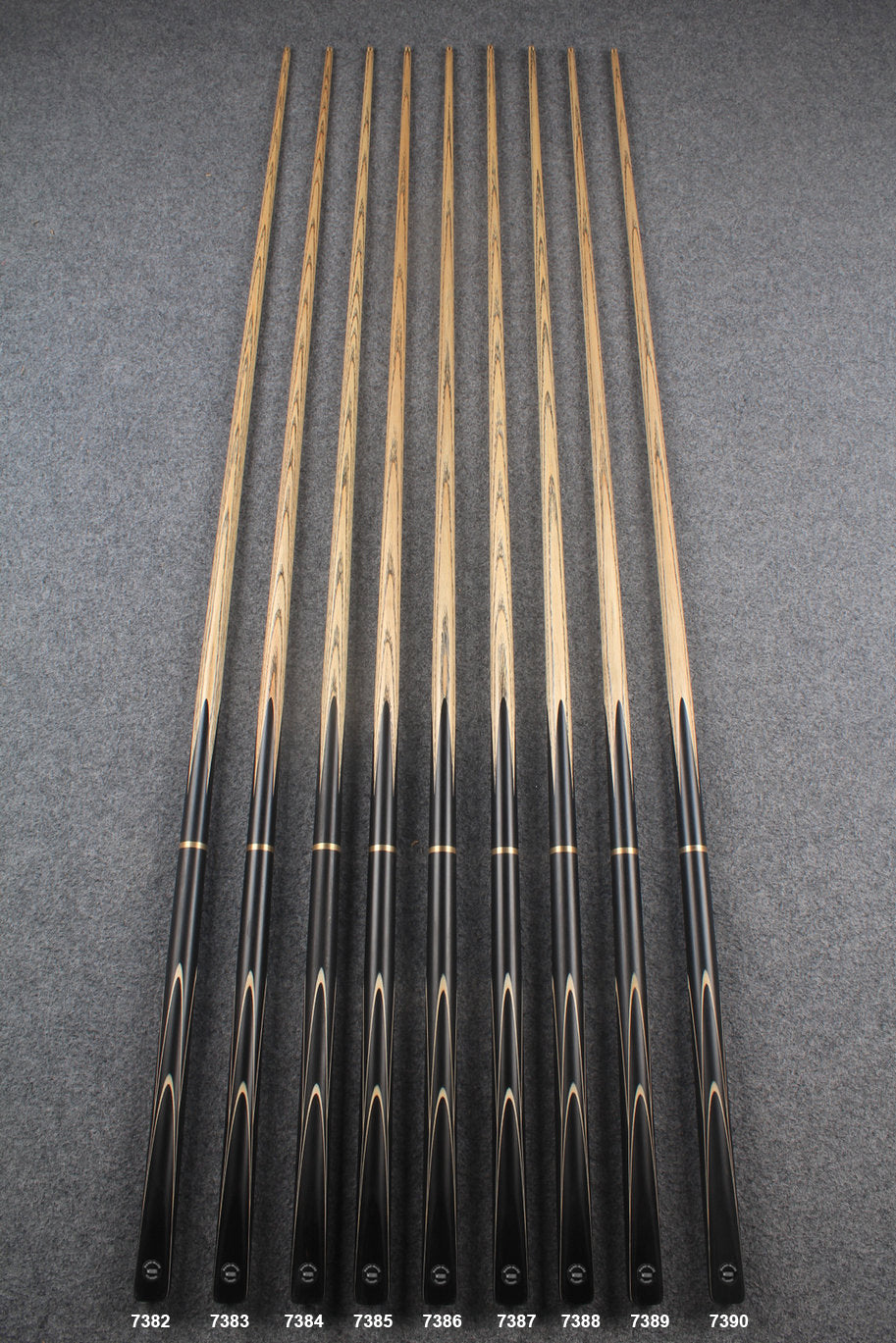 3/4 ash 59'' snooker cue #7382 - #7390 WOODS CUES