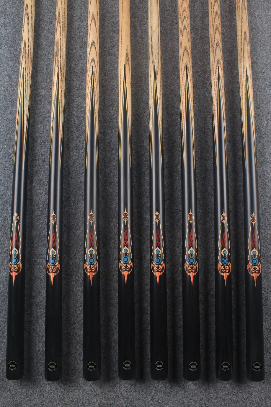 1 piece ash inlay snooker cue #7844-#7851 WOODS CUES