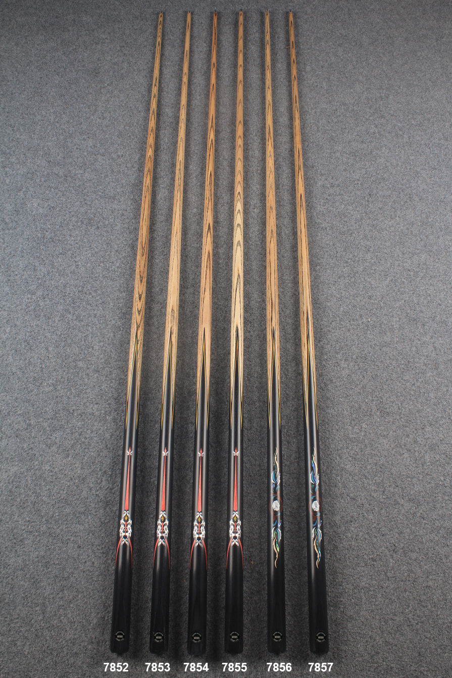 1 piece ash inlay snooker cue #7852-#7857 WOODS CUES