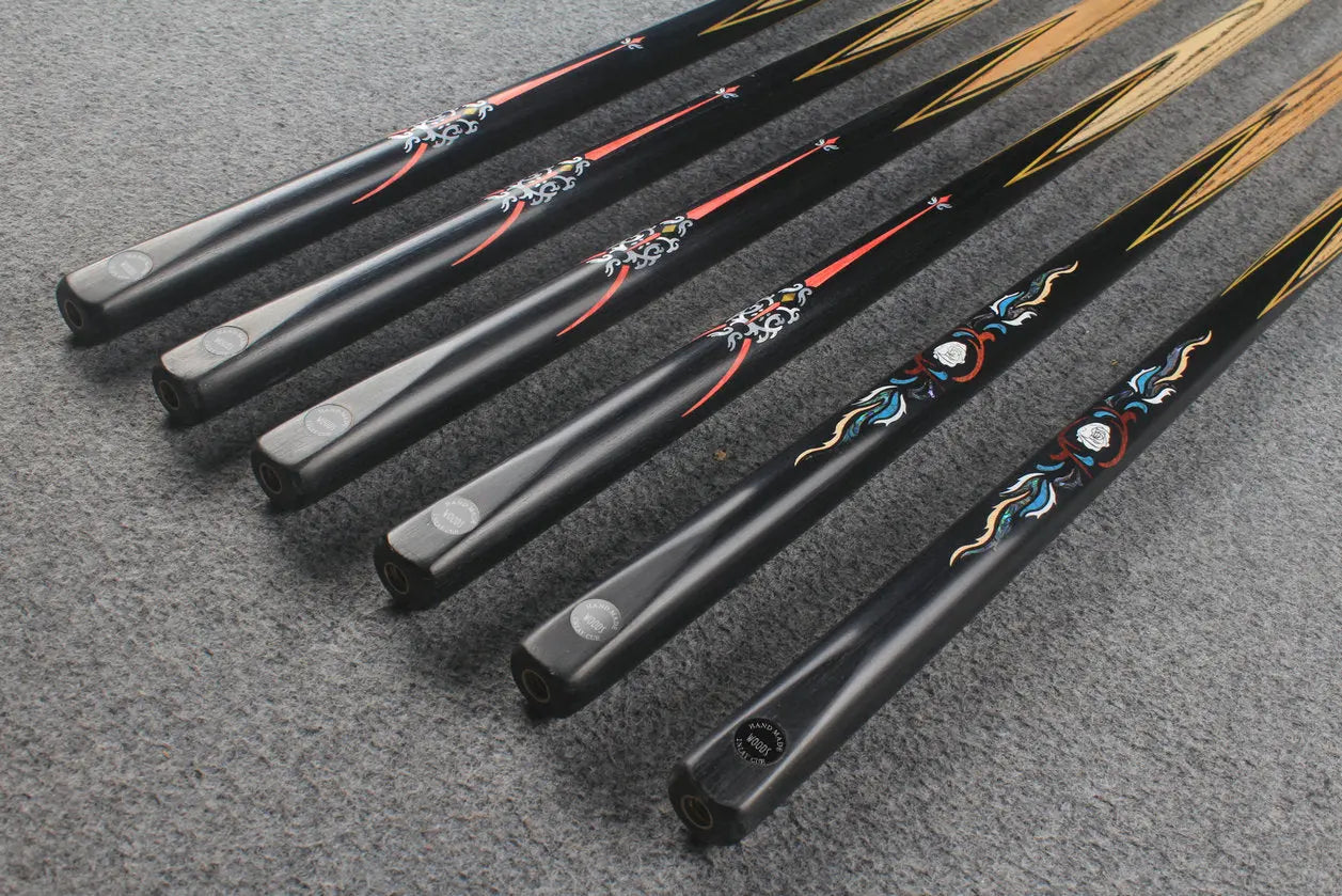 1 piece ash inlay snooker cue #7852-#7857 WOODS CUES