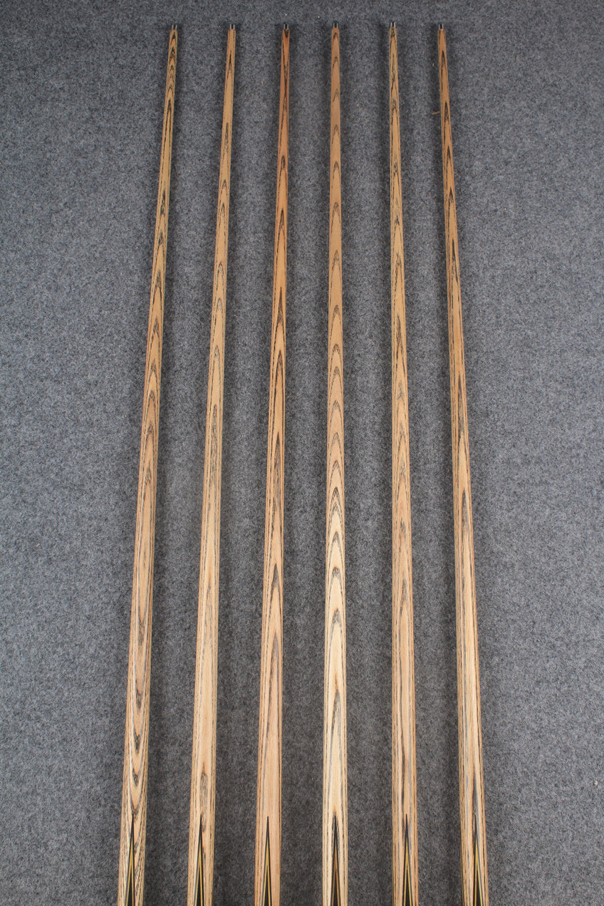 1 piece ash inlay snooker cue #7852-#7857 WOODS CUES