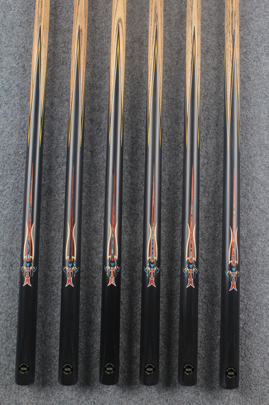 1 piece ash inlay snooker cue #7858-#7863 WOODS CUES