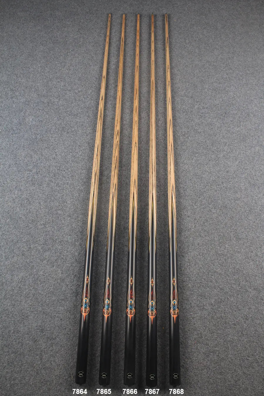 1 piece ash inlay snooker cue #7864-#7868 WOODS CUES