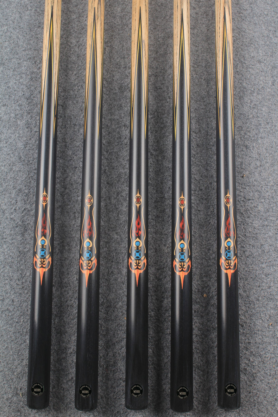1 piece ash inlay snooker cue #7864-#7868 WOODS CUES