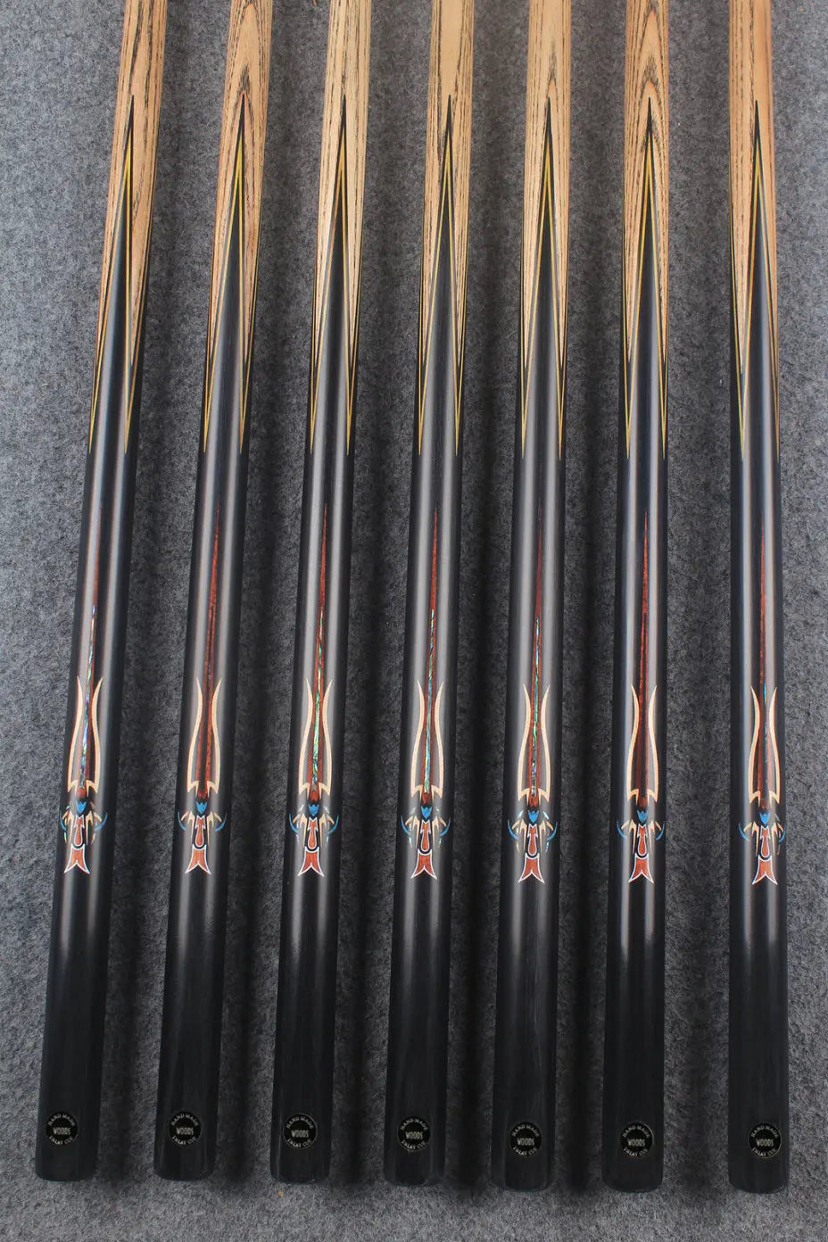 1 piece ash inlay snooker cue #7874-#7880 WOODS CUES