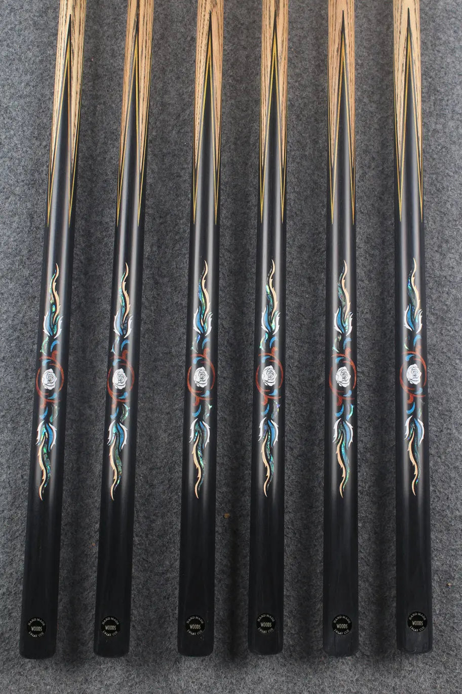 1 piece ash inlay snooker cue #7881-#7886 WOODS CUES