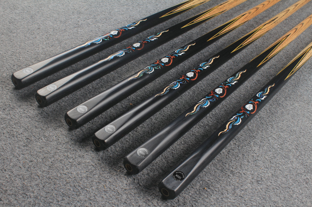 1 piece ash inlay snooker cue #7881-#7886 WOODS CUES