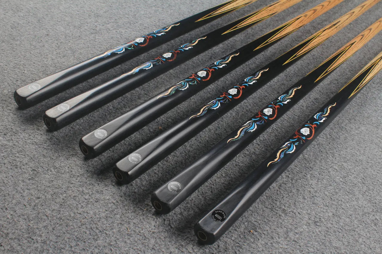 1 piece ash inlay snooker cue #7881-#7886 WOODS CUES