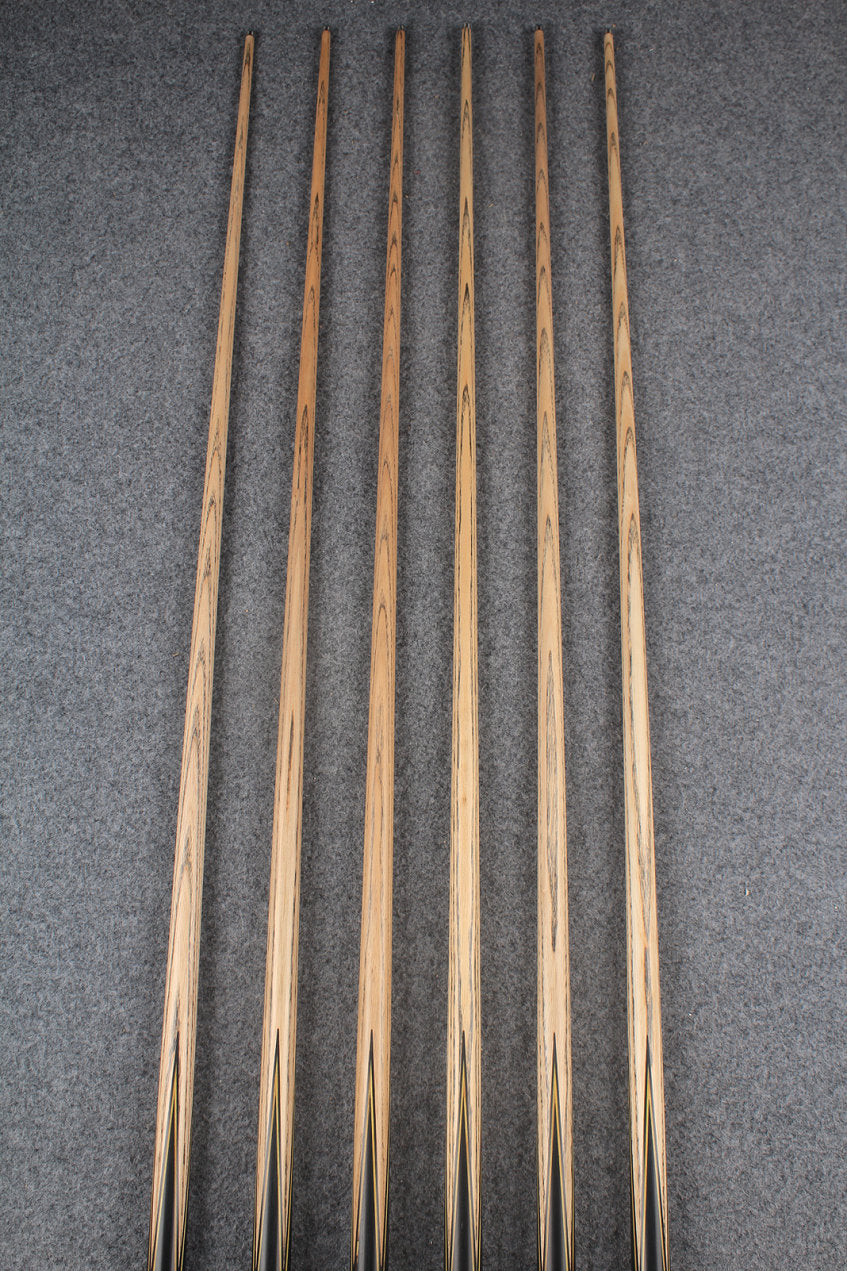 1 piece ash inlay english pool cue #7887-#7892 WOODS CUES