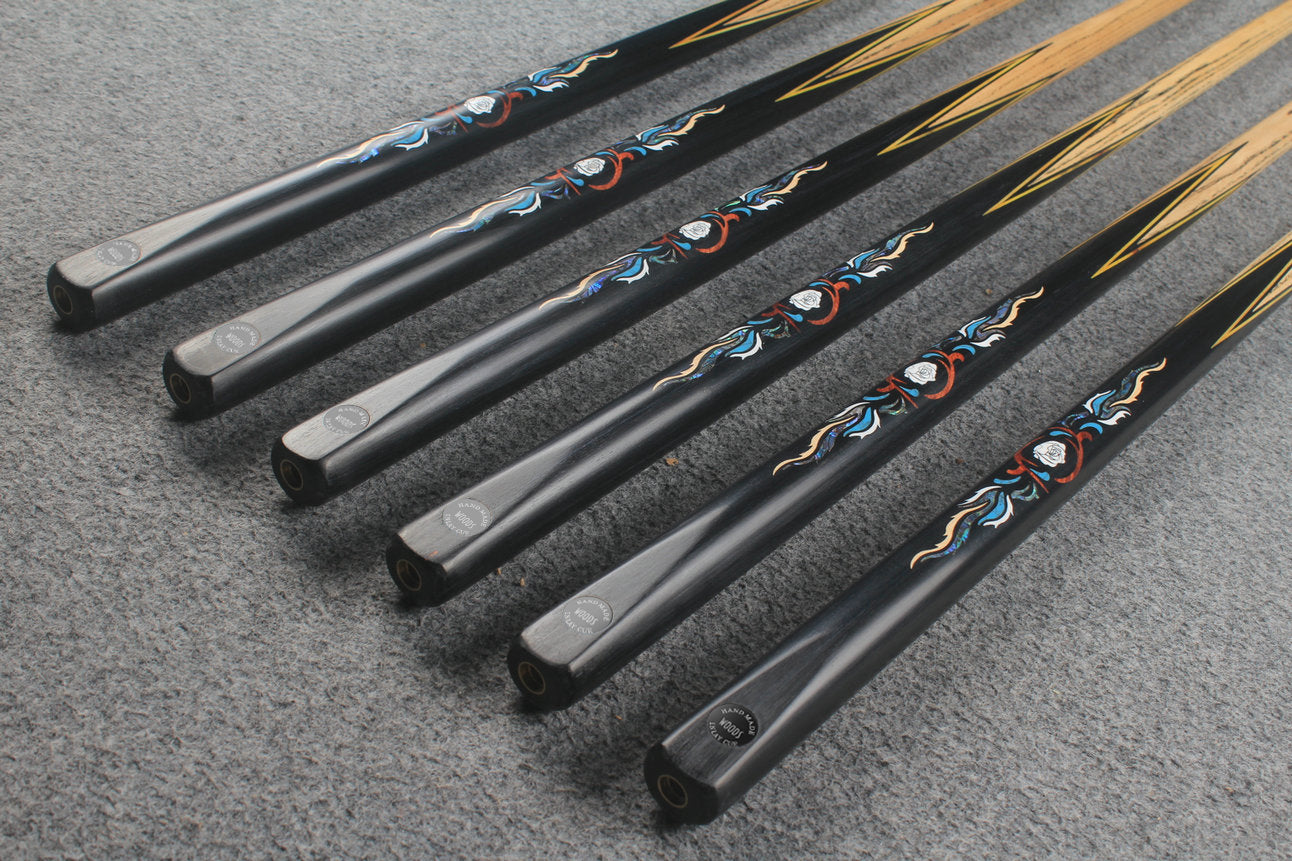 1 piece ash inlay english pool cue #7887-#7892 WOODS CUES
