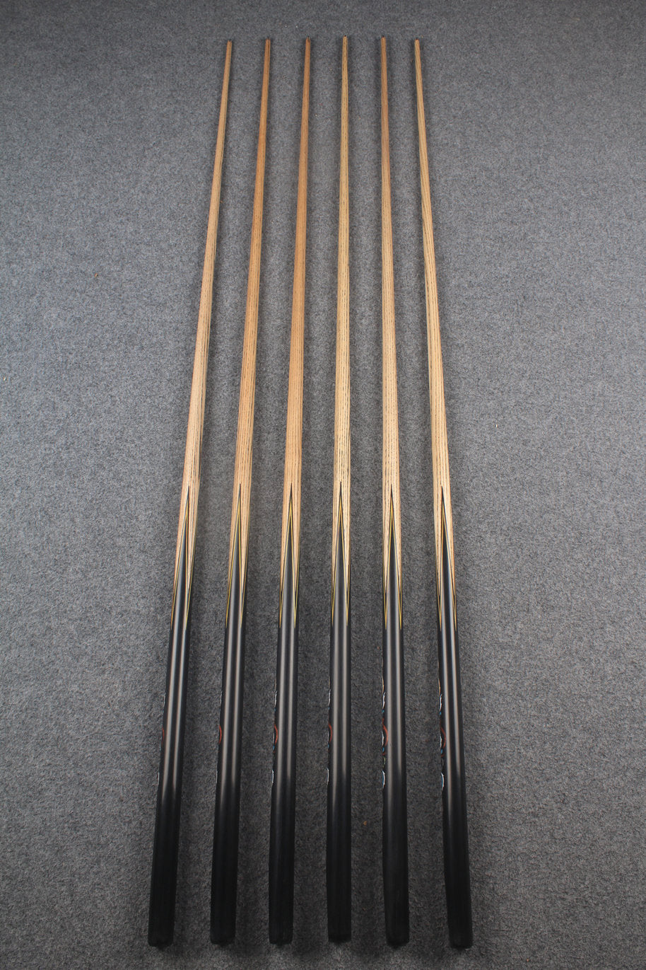 1 piece ash inlay english pool cue #7887-#7892 WOODS CUES