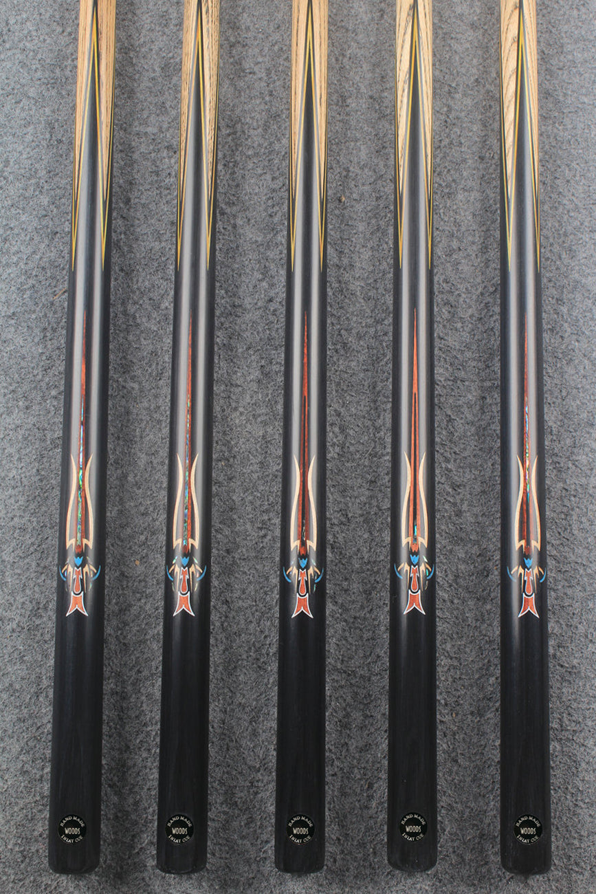 1 piece ash inlay english pool cue #7893-#7897