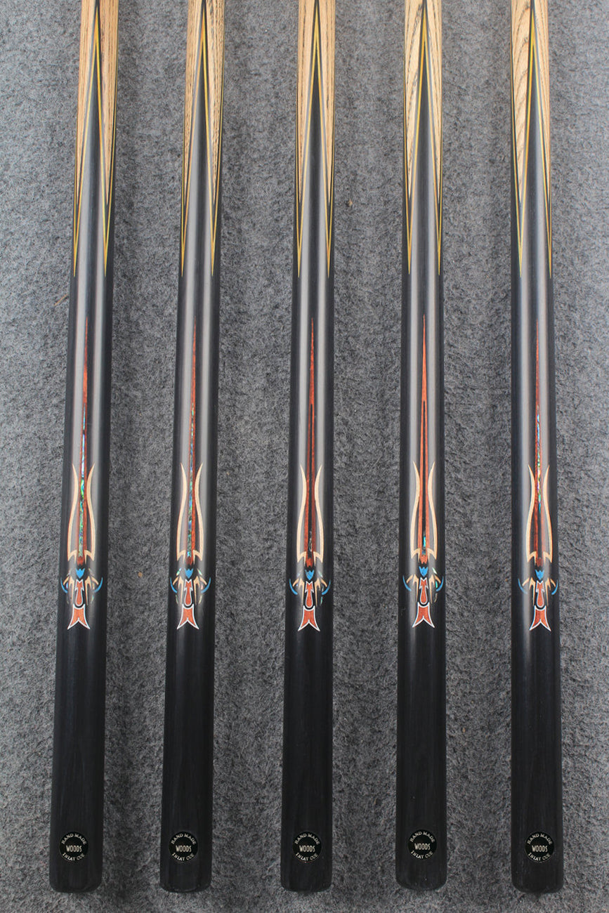 1 piece ash inlay english pool cue #7893-#7897 WOODS CUES