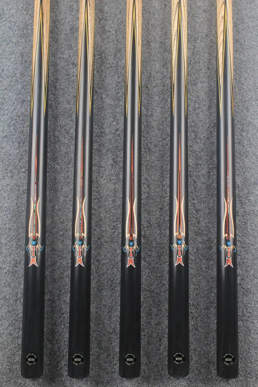 1 piece ash inlay english pool cue #7893-#7897 WOODS CUES