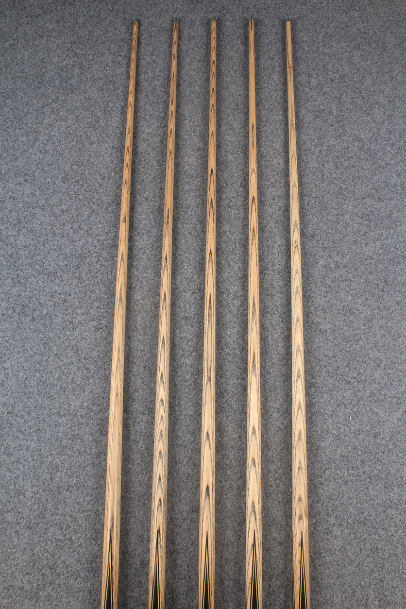 1 piece ash inlay english pool cue #7893-#7897