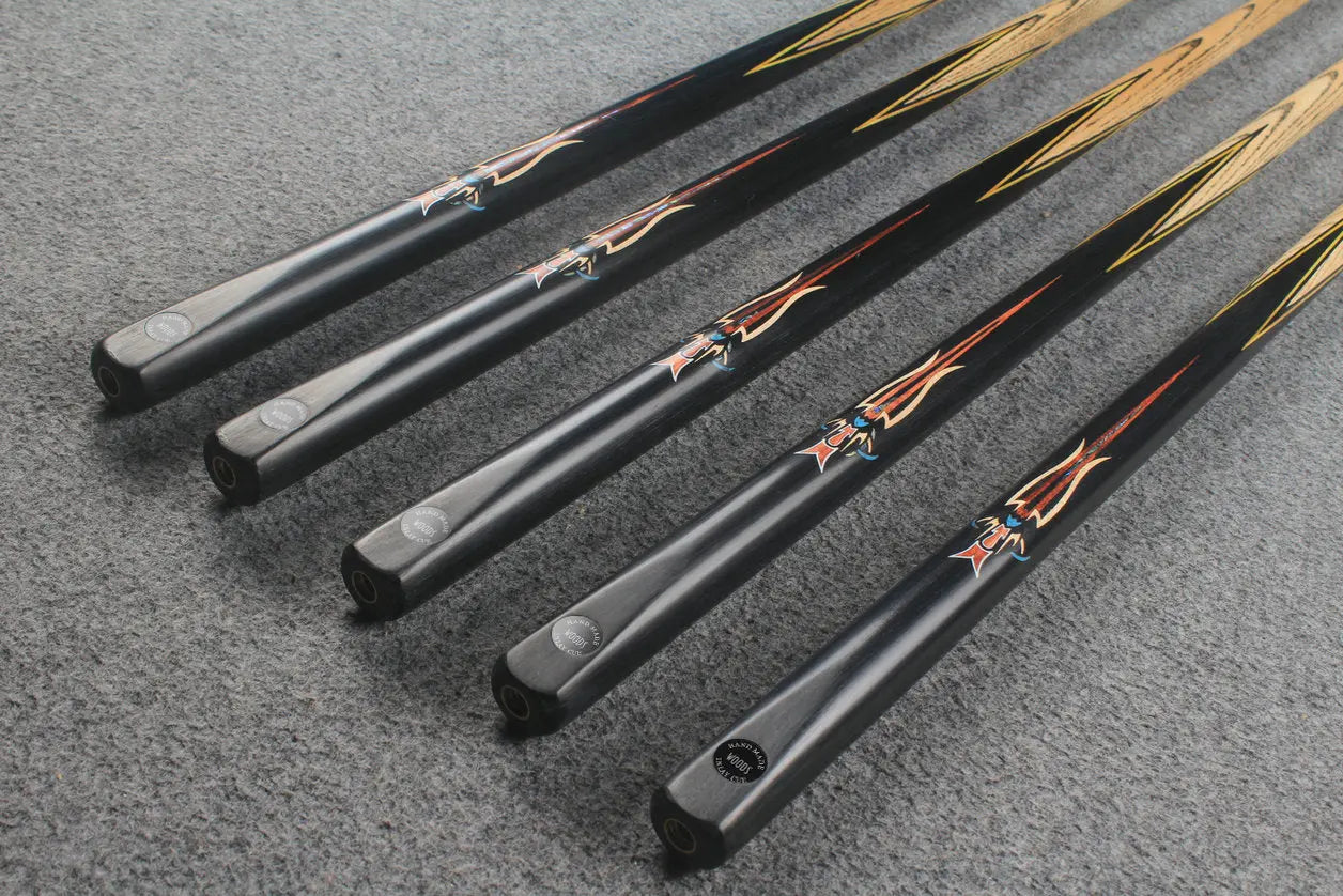 1 piece ash inlay english pool cue #7893-#7897 WOODS CUES