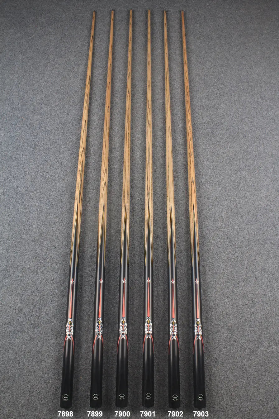 1 piece ash inlay english pool cue #7898-#7903 WOODS CUES